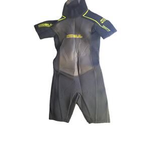 GUL Response Liquid Skin Shorty Neoprene Childs Wetsuit Black/Green Size JXS